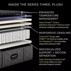 Beautyrest Black&reg; Series 3 Plush Hybrid Mattress