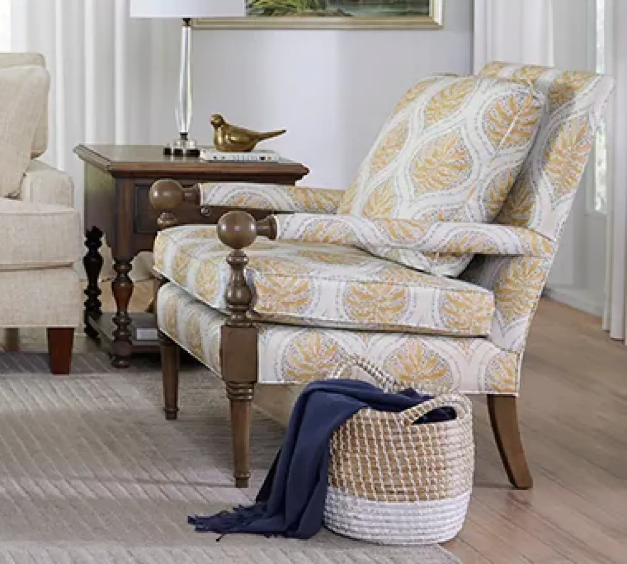 Elise Wooden Accent Chair