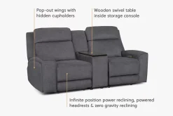 Micah Power Loveseat with Console